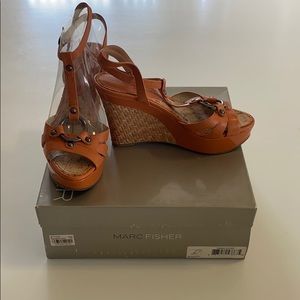 Orange Wedge Sandal